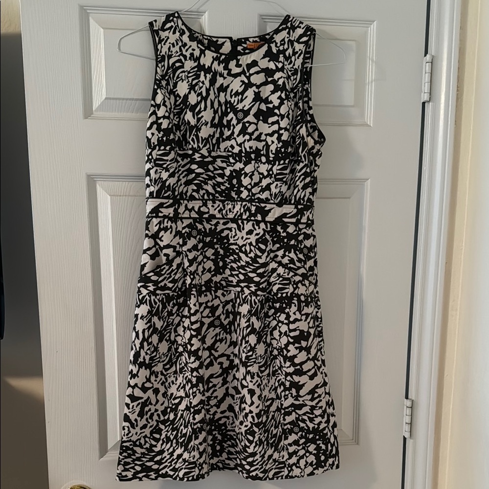 Tory Burch Black and White A-line Mini Dress